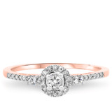 Photo of Calla 1/4 ct tw. Diamond Round Cluster Engagement Ring 14K Rose Gold [BT551RE-C000]