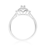 Photo of Calla 1/4 ct tw. Diamond Round Cluster Engagement Ring 14K White Gold [BT551WE-C000]