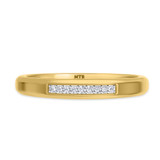 Photo of Chrisoula 1/6 CT. T.W. Sapphire and Diamond Matching Wedding Band Set 14K Yellow Gold [BT869YL]