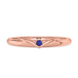 Photo of Neeja 1/6 Carat T.W. Sapphire and Diamond Matching Wedding Band Set 10K Rose Gold [BT870RL]