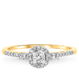 Photo of Calla 1/4 ct tw. Diamond Round Cluster Engagement Ring 14K Yellow Gold [BT551YE-C000]
