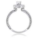 Photo of Cosset 1/2 ct tw. Diamond Round Solitaire Engagement Ring 10K White Gold [BT558WE-R023]