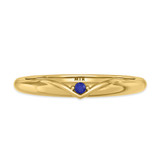 Photo of Neeja 1/6 CT. T.W. Sapphire and Diamond Matching Wedding Band Set 10K Yellow Gold [BT870YL]