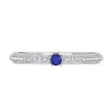 Photo of Magnol 1/3 CT. T.W. Sapphire and Diamond Matching Wedding Band Set 14K White Gold [BT872WL]