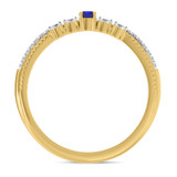 Photo of Magnol 1/3 Carat T.W. Sapphire and Diamond Matching Wedding Band Set 14K Yellow Gold [BT872YL]