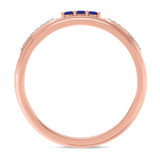 Photo of Diantha 1/3 Carat T.W. Sapphire and Diamond Matching Wedding Band Set 10K Rose Gold [BT873RM]