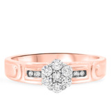 Photo of Willow 3/8 ct tw. Diamond Round Cluster Trio Set 14K Rose Gold [BT504RE-C000]