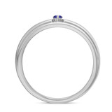 Photo of Abilia 1/4 Carat T.W. Sapphire and Diamond Matching Wedding Band Set 10K White Gold [BT877WM]