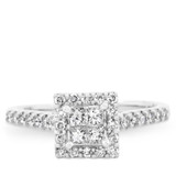 Photo of Piper 5/8 ct tw. Diamond Princess Cluster Engagement Ring 10K White Gold [BT568WE-C000]