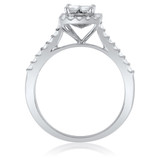 Photo of Piper 5/8 ct tw. Diamond Princess Cluster Engagement Ring 10K White Gold [BT568WE-C000]