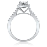 Photo of Piper 5/8 ct tw. Diamond Princess Cluster Engagement Ring 14K White Gold [BT568WE-C000]