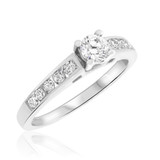 Photo of Kore 1 1/2 ct tw. Diamond Round Solitaire Trio Set 10K White Gold [BT505WE-R029]