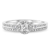 Photo of Calla 1/3 CT. T.W. Diamond Round Cluster Bridal Set 10K White Gold [BR551W-C000]