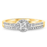 Photo of Calla 1/3 CT. T.W. Diamond Round Cluster Bridal Set 10K Yellow Gold [BR551Y-C000]