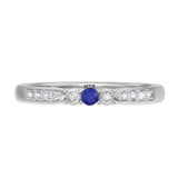 Photo of Hana 1/3 Carat T.W. Sapphire and Diamond Matching Wedding Band Set 10K White Gold [BT880WL]