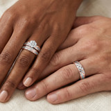 Photo of Cascade 3/8 ct tw. Diamond Round Cluster Trio Set 10K Rose Gold [BT508R-C000]