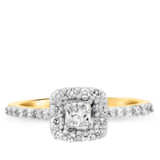 Photo of Blake 3/4 ct tw. Diamond Princess Solitaire Engagement Ring 14K Yellow Gold [BT574YE-P023]