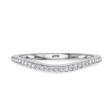 Photo of Erica 1/3 CT. T.W. Sapphire and Diamond Matching Wedding Band Set 10K White Gold [BT893WL]