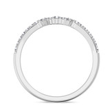 Photo of Kana 3/8 CT. T.W. Sapphire and Diamond Matching Wedding Band Set 14K White Gold [BT895WL]