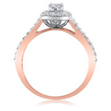 Photo of Demi 1 Carat T.W. Diamond Round Solitaire Bridal Set 14K Rose Gold [BT570RE-R023]