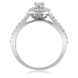 Photo of Demi 1 Carat T.W. Diamond Round Solitaire Bridal Set 10K White Gold [BT570WE-R023]