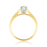 Photo of Culverette 1/5 ct tw. Diamond Round Cluster Engagement Ring 14K Yellow Gold [BT584YE-C000]