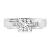 Photo of Boundless 1/2 ct tw. Diamond Princess Cluster Trio Set 10K White Gold [BT518WE-C000]