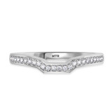 Photo of Bryony 1/3 Carat T.W. Sapphire and Diamond Matching Wedding Band Set 14K White Gold [BT897WL]