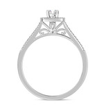 Photo of Bridgette 1/3 CT. T.W. Diamond Cushion Cluster Bridal Set 14K White Gold [BT572WE-C000]