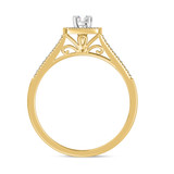 Photo of Bridgette 1/3 CT. T.W. Diamond Cushion Cluster Bridal Set 14K Yellow Gold [BT572YE-C000]