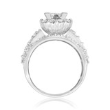 Photo of Felicity 3 ct tw. Diamond Princess Cluster Engagement Ring 10K White Gold [BT588WE-C000]