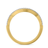 Photo of Liana 1/4 CT. T.W. Sapphire and Diamond Matching Wedding Band Set 14K Yellow Gold [BT898YL]