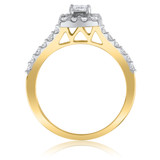 Photo of Blake 1 1/10 Carat T.W. Diamond Princess Solitaire Bridal Set 14K Yellow Gold [BT574YE-P023]