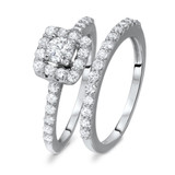 Photo of Olivia 1 1/10 Carat T.W. Diamond Round Solitaire Bridal Set 10K White Gold [BR575W-R029]