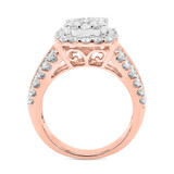 Photo of Louise 2 ct tw. Diamond Cushion Cluster Engagement Ring 10K Rose Gold [BT635RE-C000]