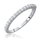 Photo of Olivia 1 1/10 Carat T.W. Diamond Round Solitaire Bridal Set 14K White Gold [BT574WL]