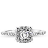 Photo of Olivia 1 1/10 Carat T.W. Diamond Round Solitaire Bridal Set 14K White Gold [BT575WE-R029]