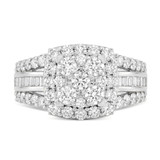 Photo of Louise 2 ct tw. Diamond Cushion Cluster Engagement Ring 14K White Gold [BT635WE-C000]