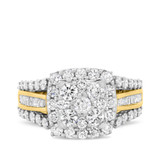 Photo of Louise 2 ct tw. Diamond Cushion Cluster Engagement Ring 10K Yellow Gold [BT635YE-C000]