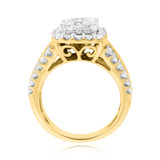 Photo of Louise 2 ct tw. Diamond Cushion Cluster Engagement Ring 10K Yellow Gold [BT635YE-C000]