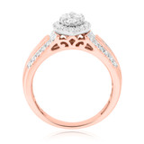 Photo of Helena 1 ct tw. Diamond Marquise Cluster Engagement Ring 10K Rose Gold [BT636RE-C000]