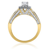 Photo of Skyler 1 Carat T.W. Diamond Princess Solitaire Bridal Set 14K Yellow Gold [BT576YE-P023]