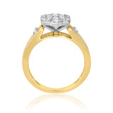 Photo of Melanie 2/3 ct tw. Diamond Fancy Cluster Engagement Ring 14K Yellow Gold [BT639YE-C000]