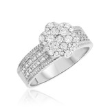 Photo of Madeline 5/8 ct tw. Diamond Fancy Cluster Engagement Ring 10K White Gold [BT640WE-C000]