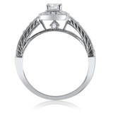 Photo of Allure 1/2 Carat T.W. Diamond Princess Solitaire Bridal Set 14K White Gold [BT580WE-P018]