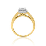 Photo of Journee 1/2 ct tw. Diamond Fancy Cluster Engagement Ring 10K Yellow Gold [BT642YE-C000]