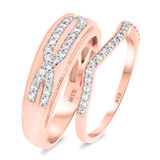 Photo of Blair 1/2 ct tw. Diamond Wedding Band Set 14K Rose Gold [WB915R]