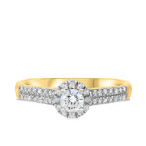 Photo of Logan 3/8 ct tw. Diamond Round Solitaire Engagement Ring 14K Yellow Gold [BT675YE-R023]