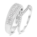 Photo of Blair 1/2 ct tw. Diamond Wedding Band Set 10K White Gold [WB915W]