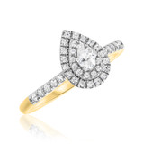 Photo of Savannah 1/2 ct tw. Diamond Pear Solitaire Engagement Ring 10K Yellow Gold [BT676YE-C000]